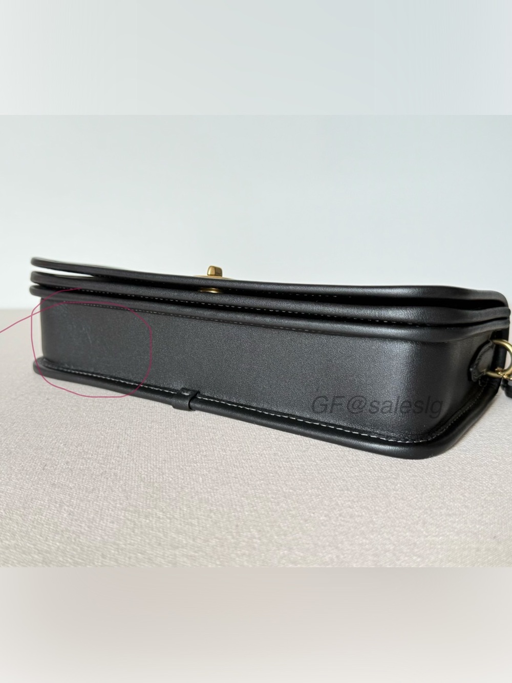 NWT Coach Dinky Shoulder Bag CW641 Black Glovetanned Leather Gold Hardware - Picture 9 of 15